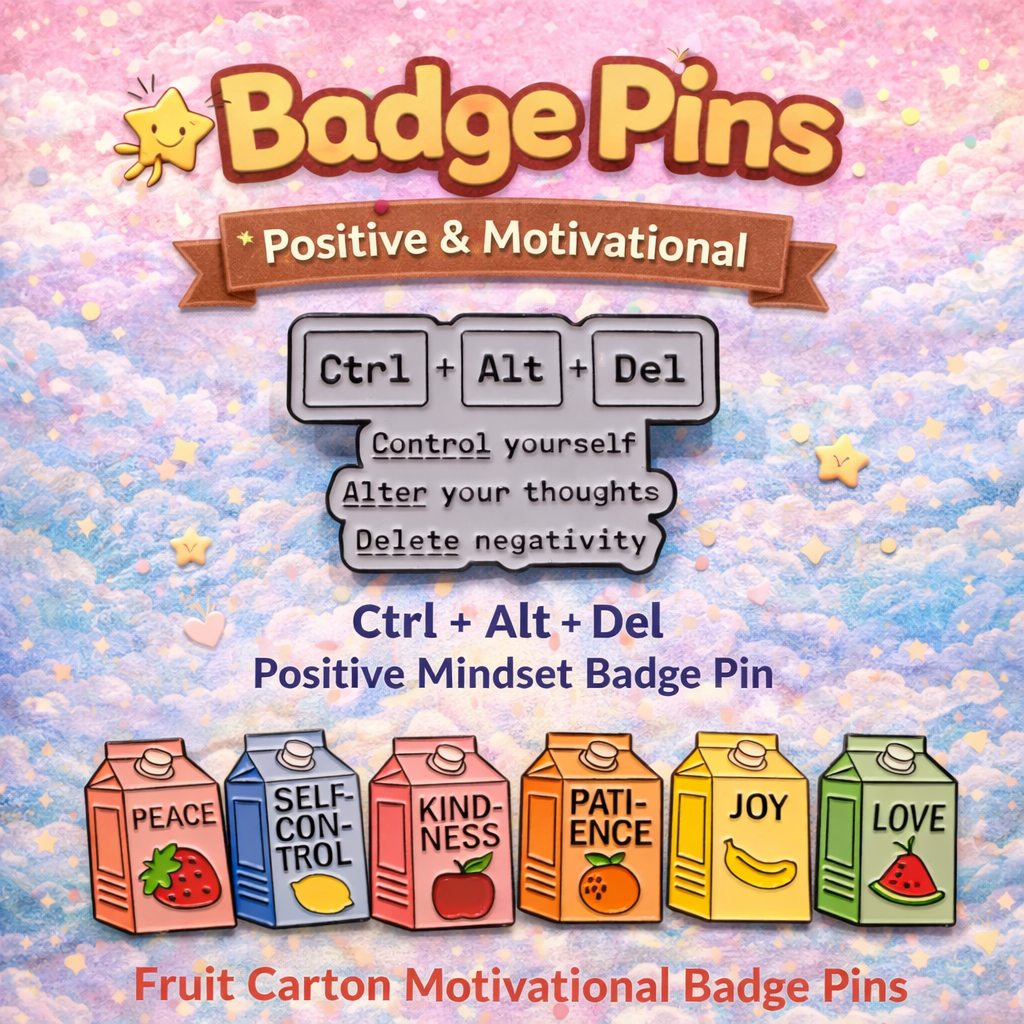 Cute Motivational Badge Pins