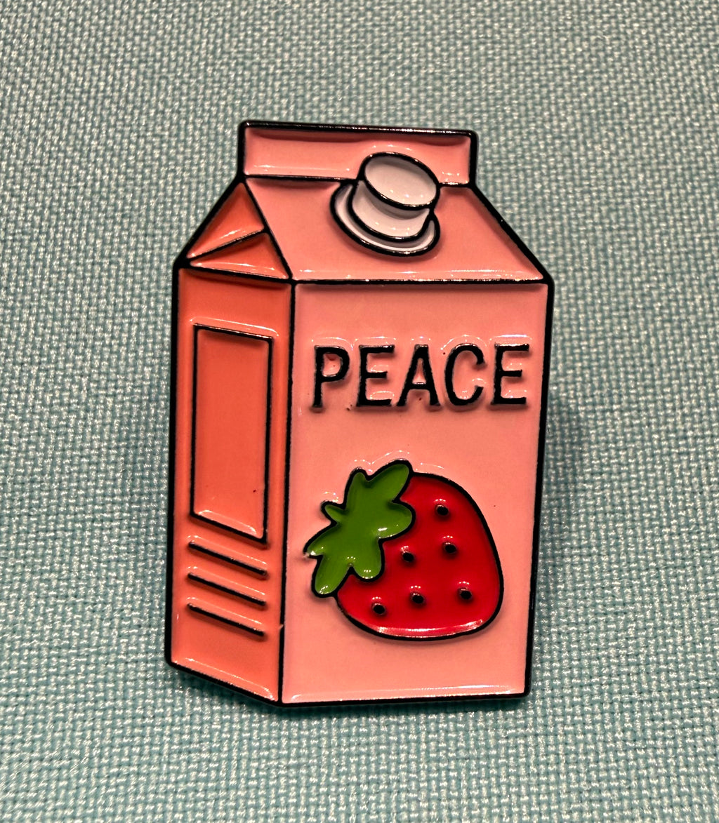 Positive Vibes Milk Carton Pin Badge
