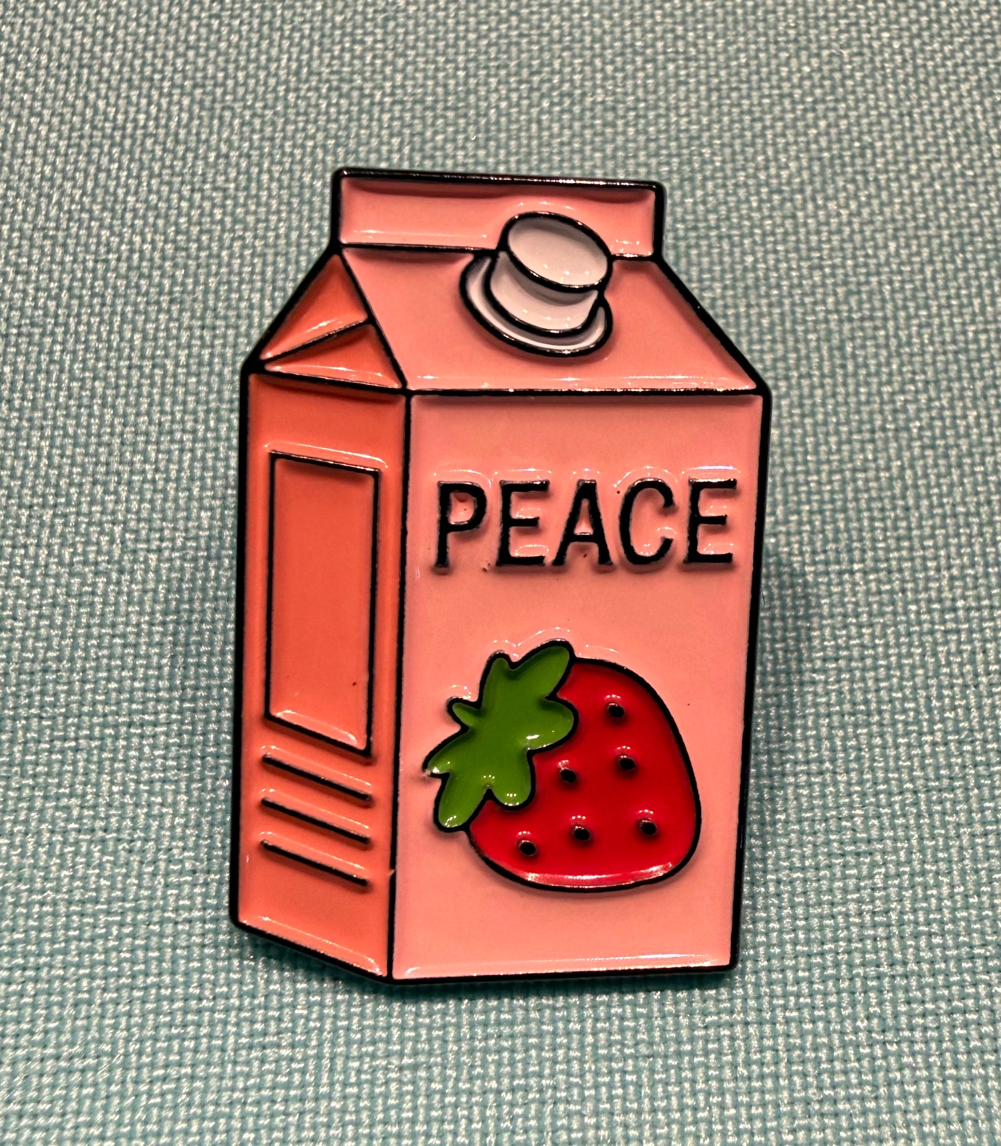 Positive Vibes Milk Carton Pin Badge