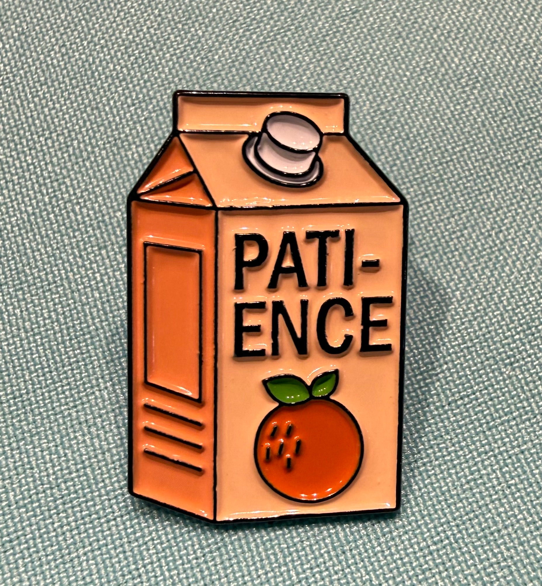 Positive Vibes Milk Carton Pin Badge