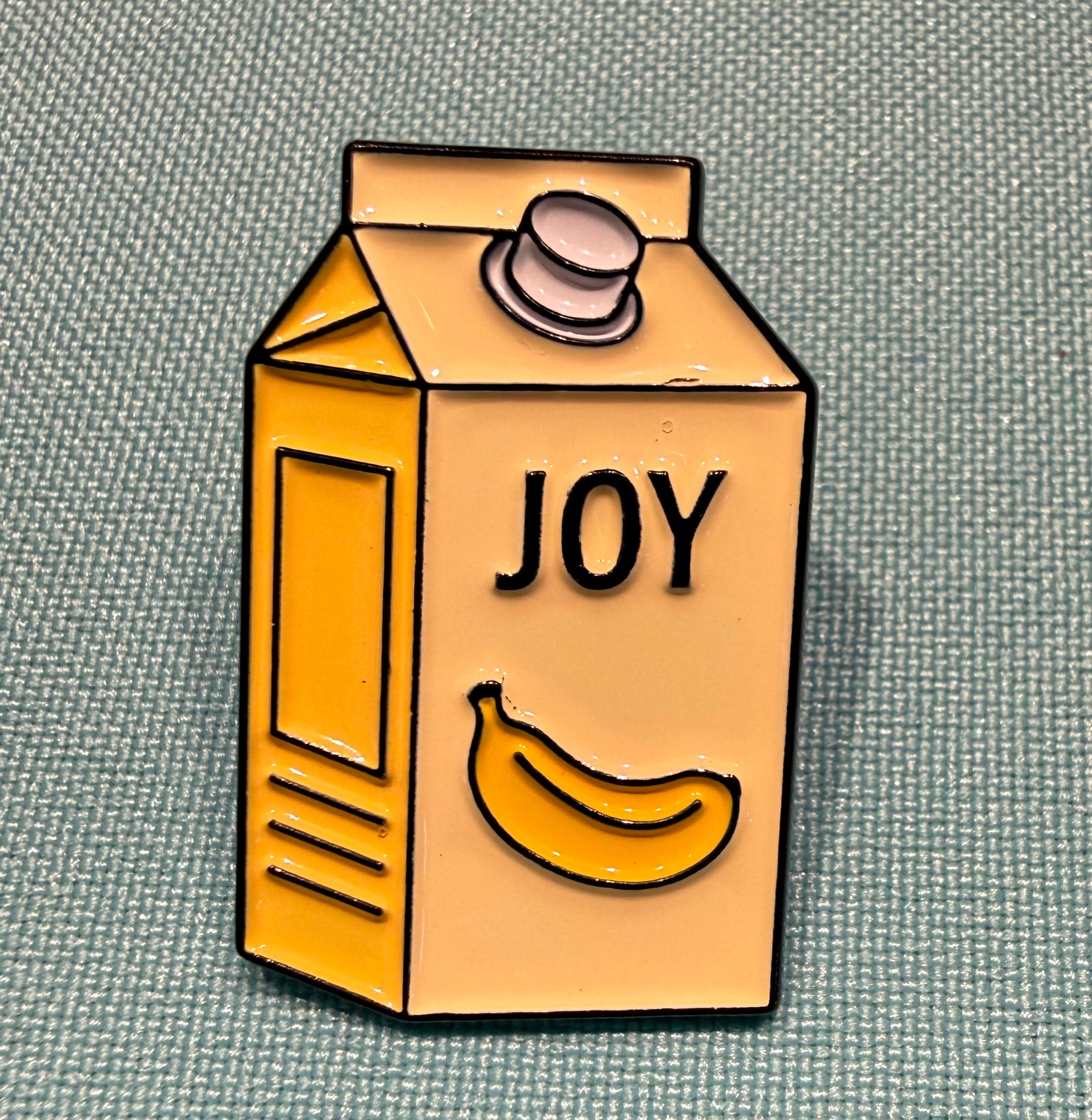 Positive Vibes Milk Carton Pin Badge
