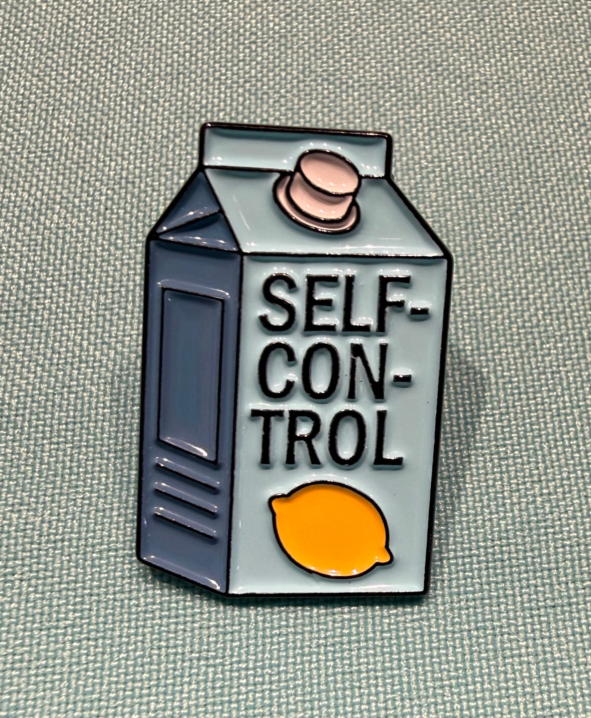Positive Vibes Milk Carton Pin Badge
