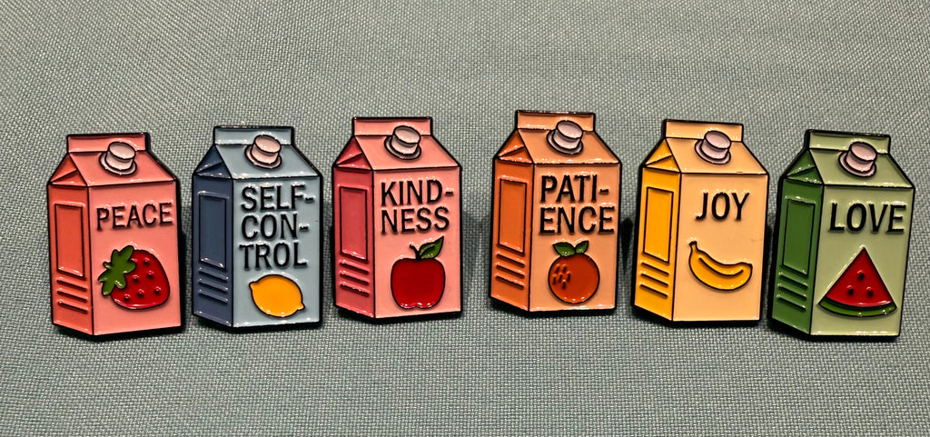 Positive Vibes Milk Carton Pin Badge