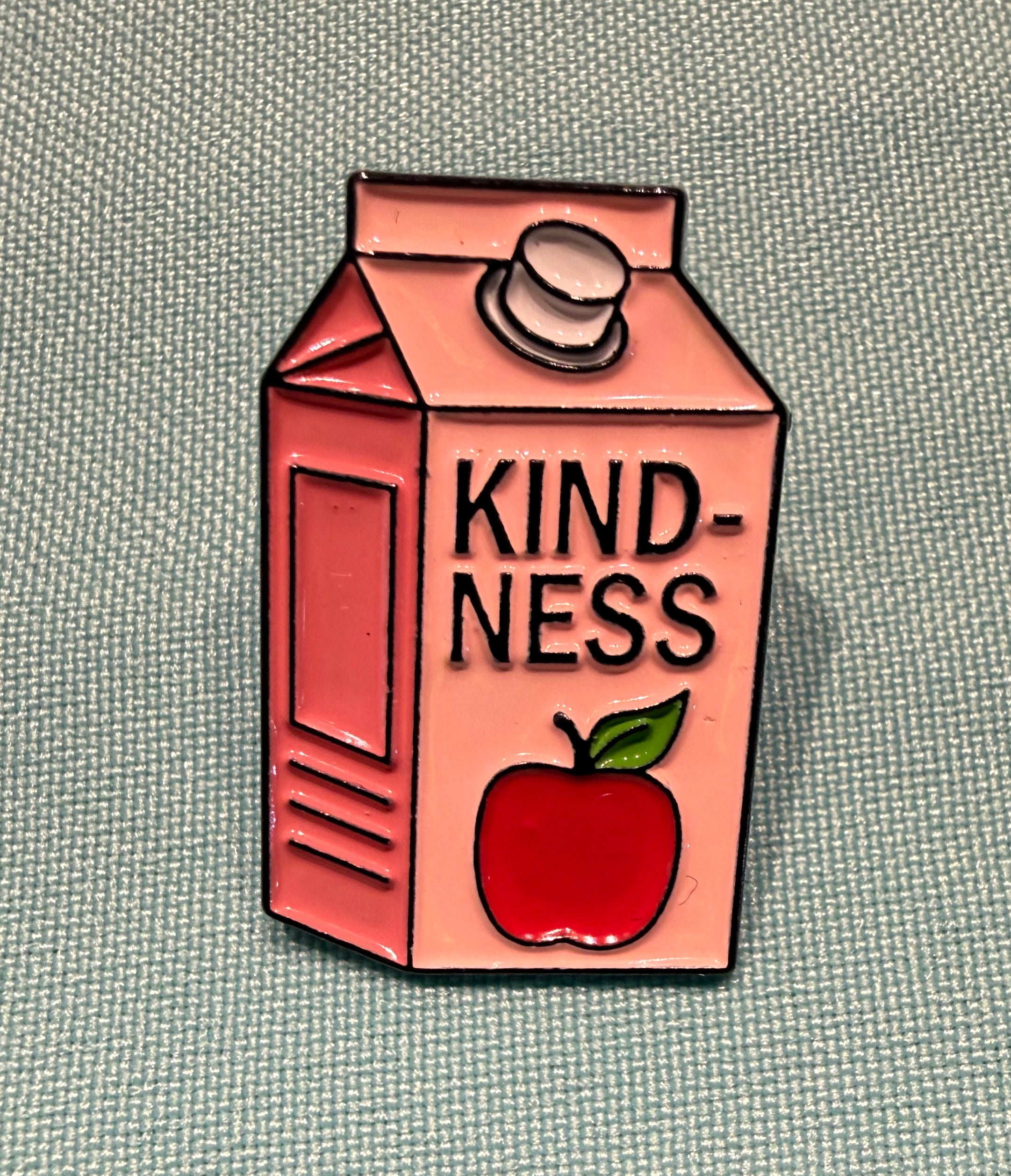 Positive Vibes Milk Carton Pin Badge