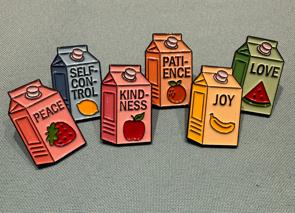 Positive Vibes Milk Carton Pin Badge